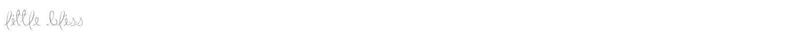 Little Bliss font preview